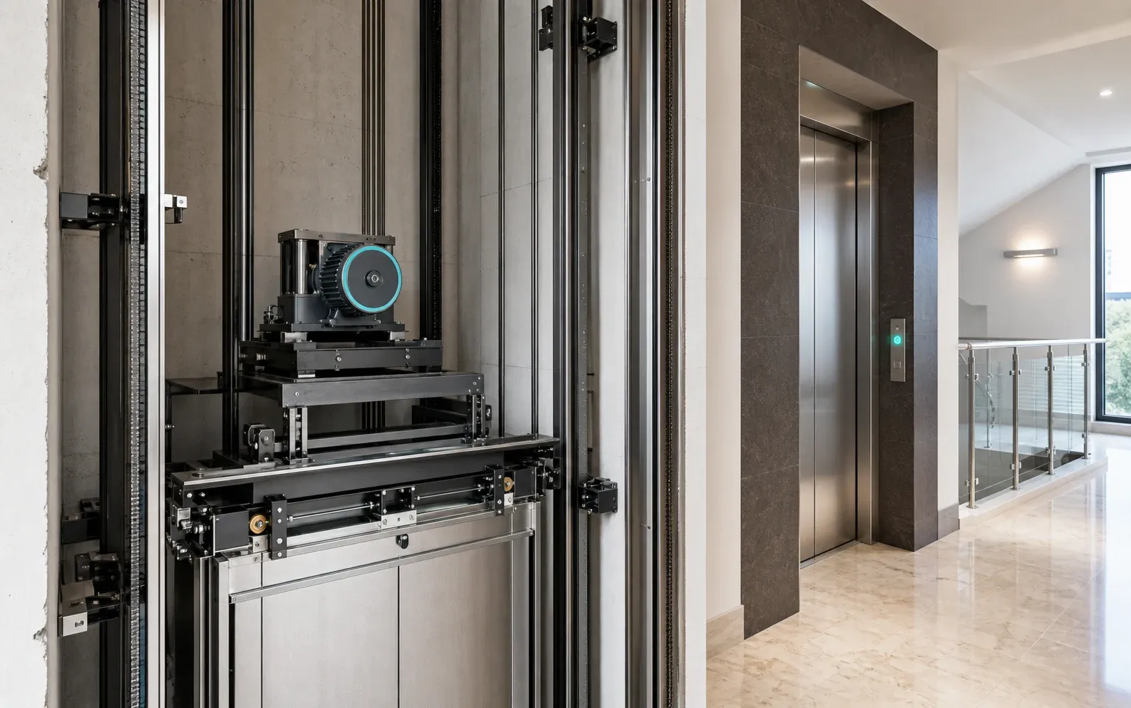 Makine Dairesiz (MRL) Asansör